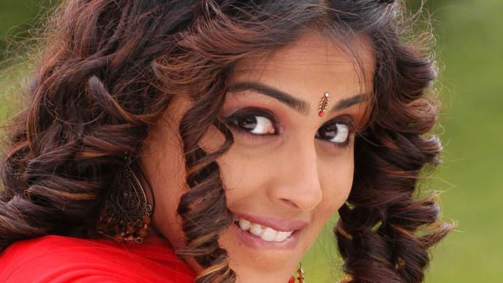 Genelia D’souza Smiling Cute Face Closeup In Red Dress